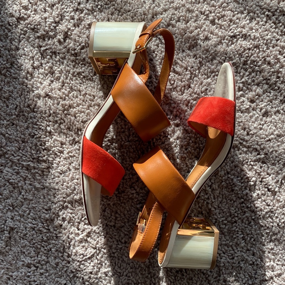 Tory Burch block heel sandal; sz 8